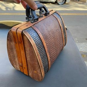 Vintage Wooden Purse / Tote / Handbag / Antique